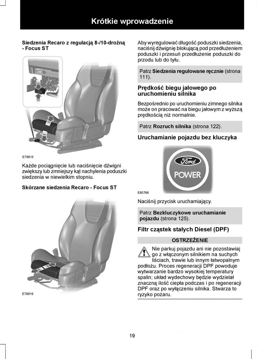 Ford Focus II 2 instrukcja obslugi / page 21