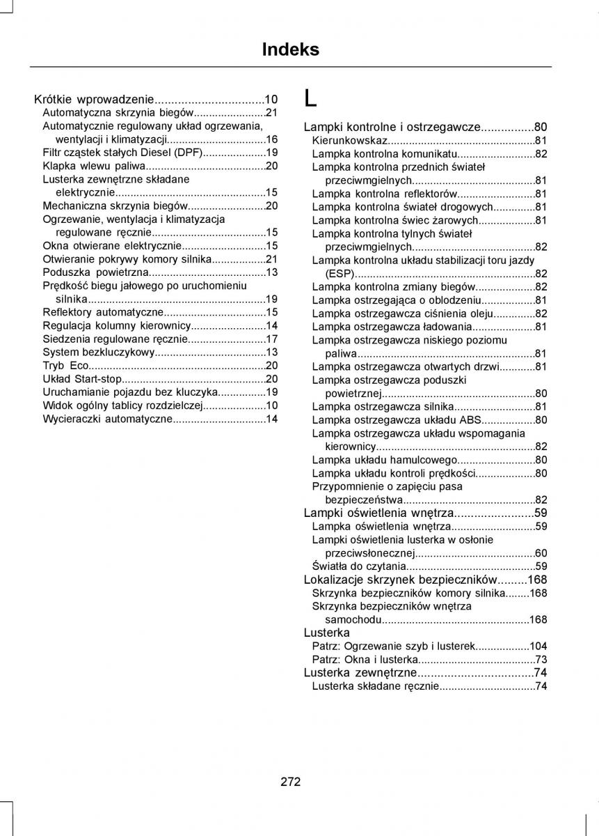 manual  Ford Focus II 2 instrukcja / page 274