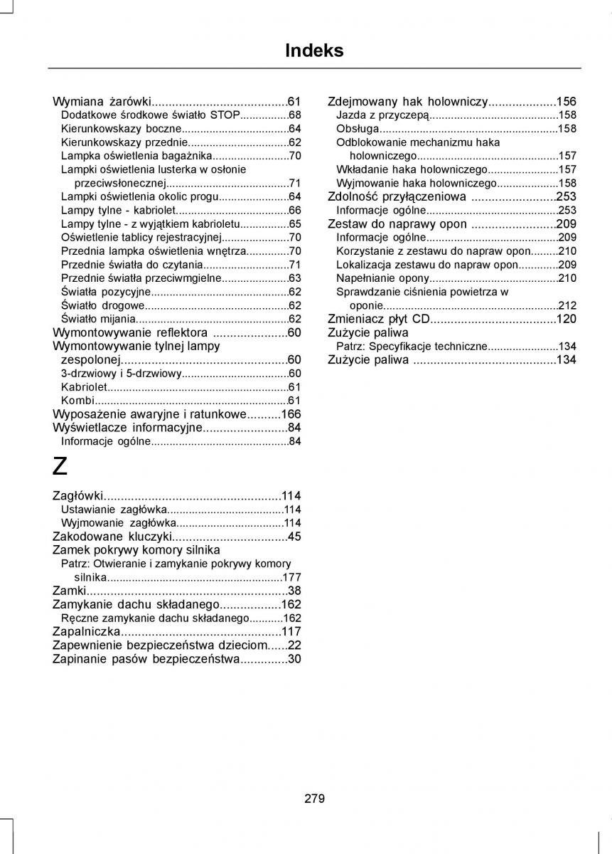 manual  Ford Focus II 2 instrukcja / page 281