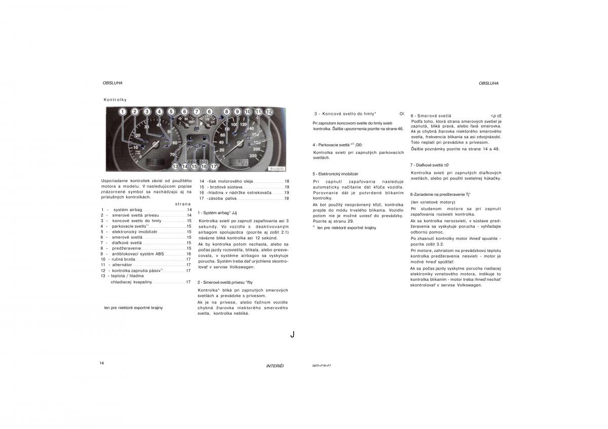 manual  VW Golf III 3 navod k obsludze / page 7