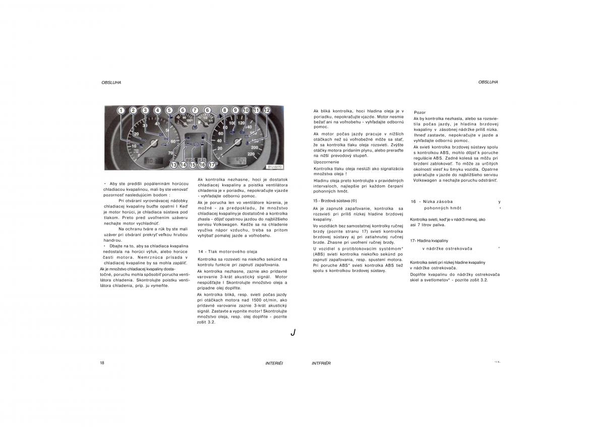 manual  VW Golf III 3 navod k obsludze / page 9