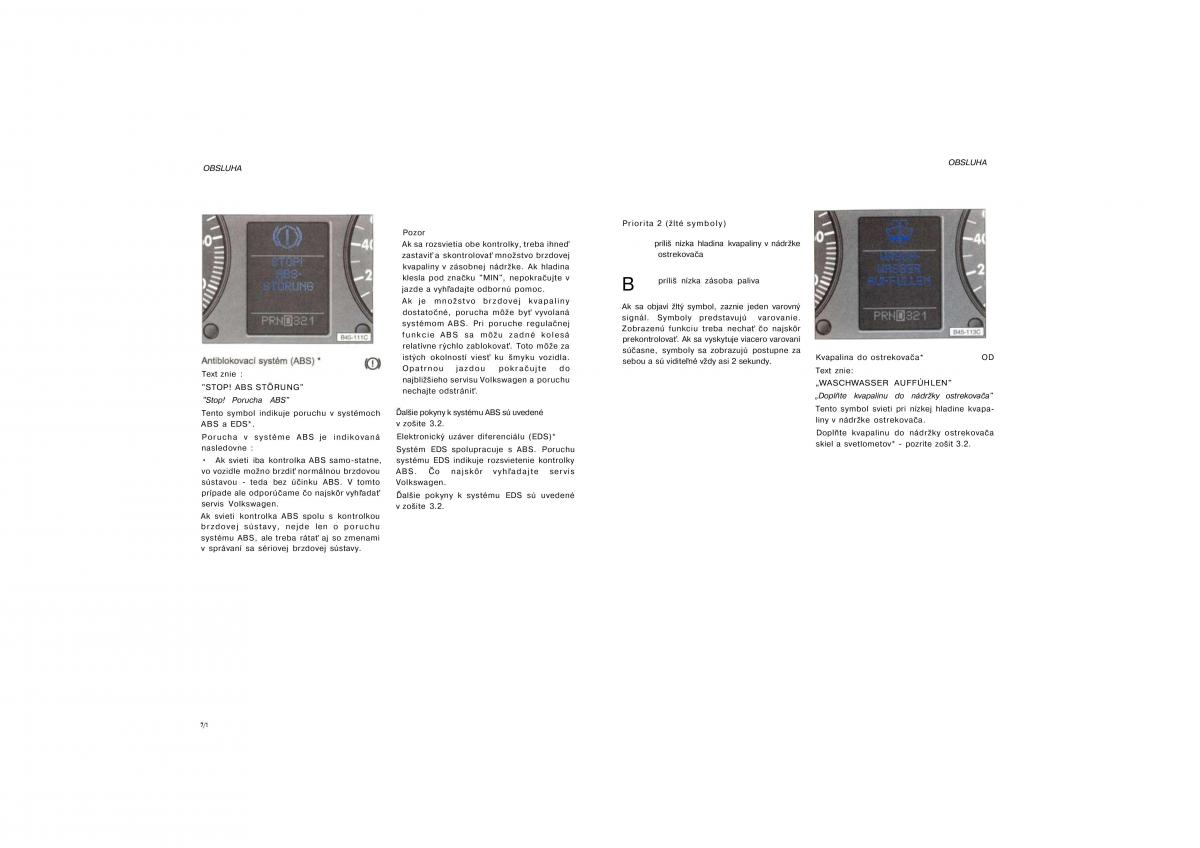 manual  VW Golf III 3 navod k obsludze / page 12