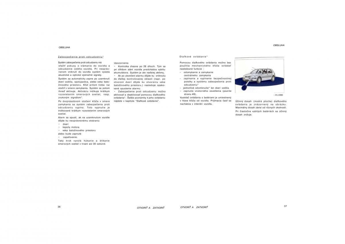 VW Golf III 3 navod k obsludze / page 18