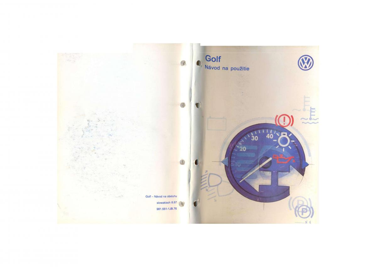 VW Golf III 3 navod k obsludze / page 2