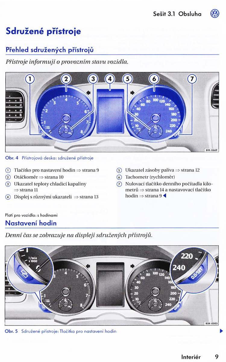 manual  VW Golf VI 6 navod k obsludze / page 11