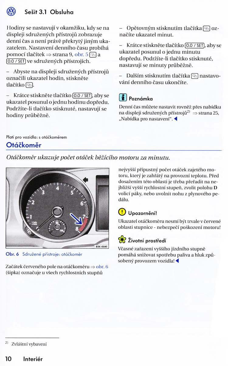 manual  VW Golf VI 6 navod k obsludze / page 12