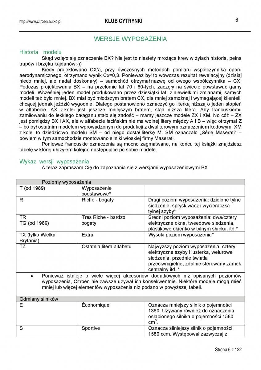 manual  Citroen BX instrukcja / page 6
