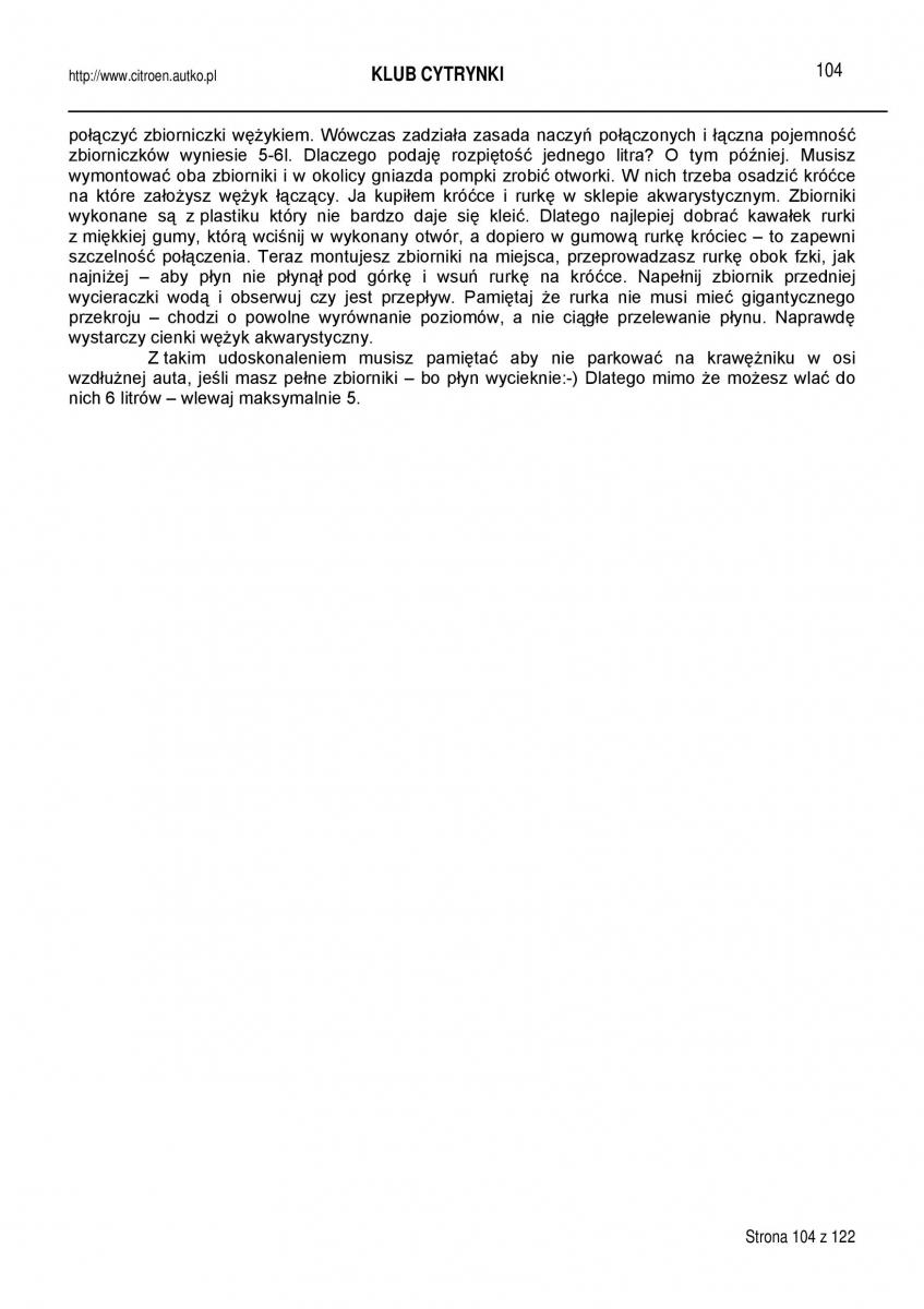 Citroen BX instrukcja obslugi / page 104