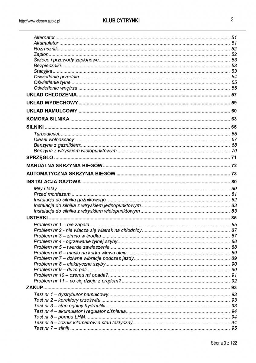 Citroen BX instrukcja obslugi / page 3