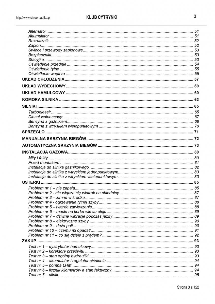 manual  Citroen BX instrukcja / page 3