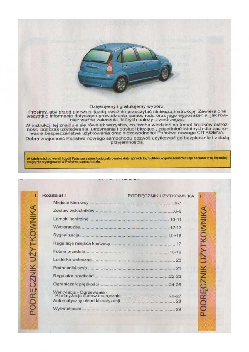 Citroen C3 I 1 instrukcja obslugi / page 2