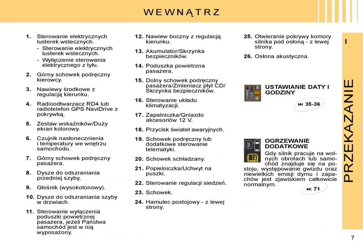 Citroen C8 instrukcja obslugi / page 5