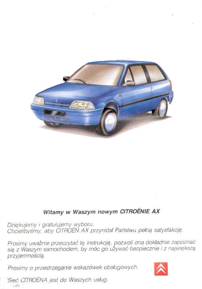 Citroen AX instrukcja obslugi / page 2