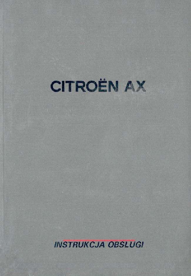 manual  Citroen AX instrukcja / page 1