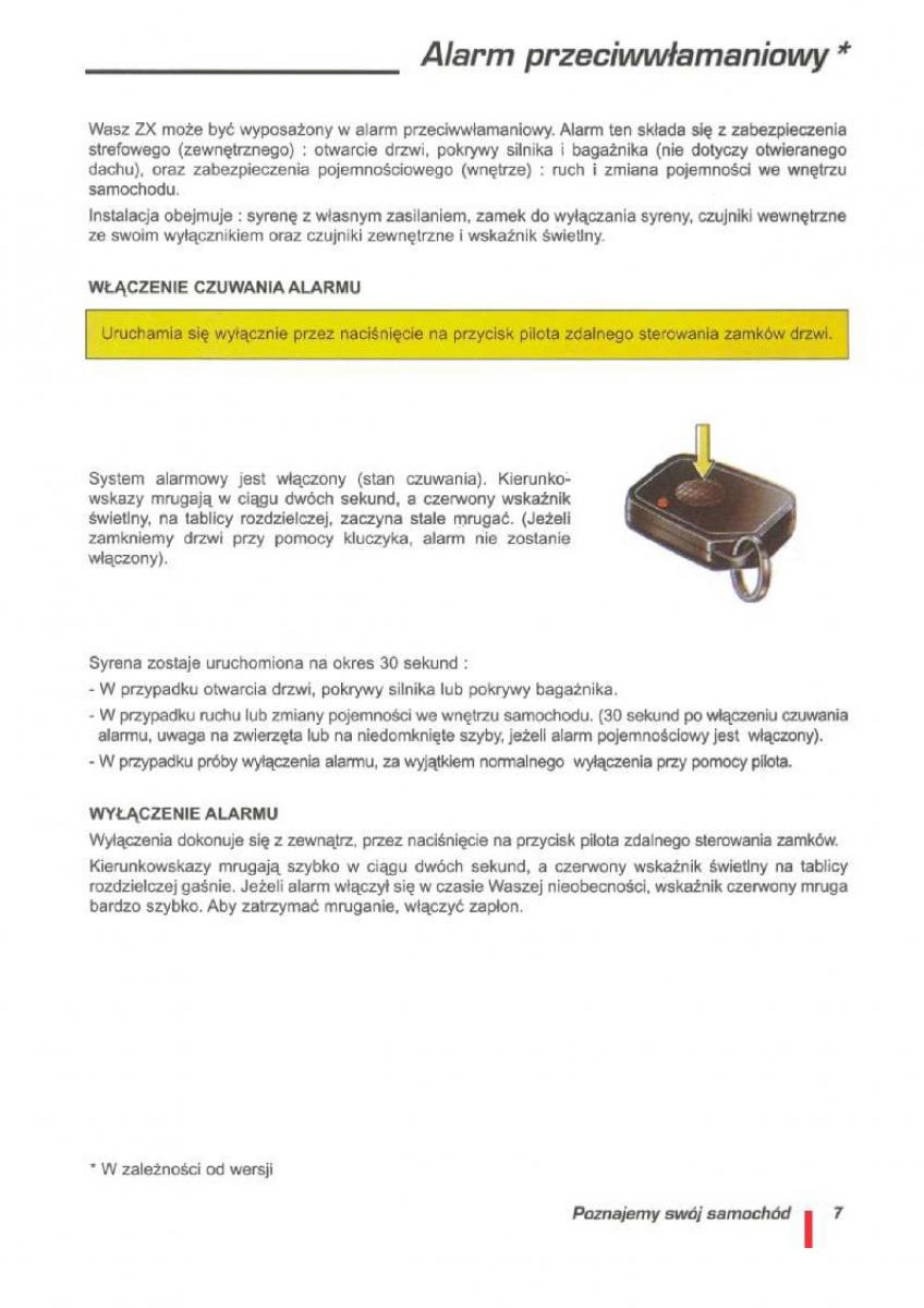 manual  Citroen ZX instrukcja / page 8