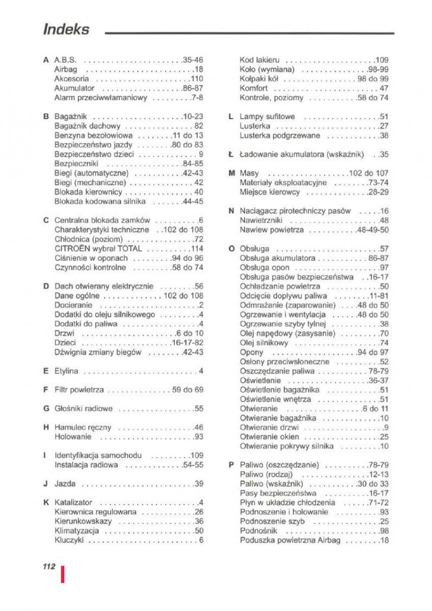manual  Citroen ZX instrukcja / page 113