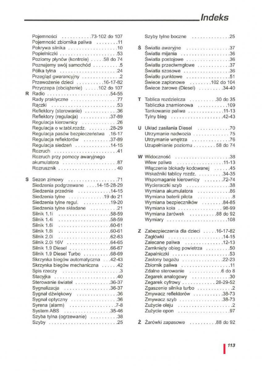 manual  Citroen ZX instrukcja / page 114