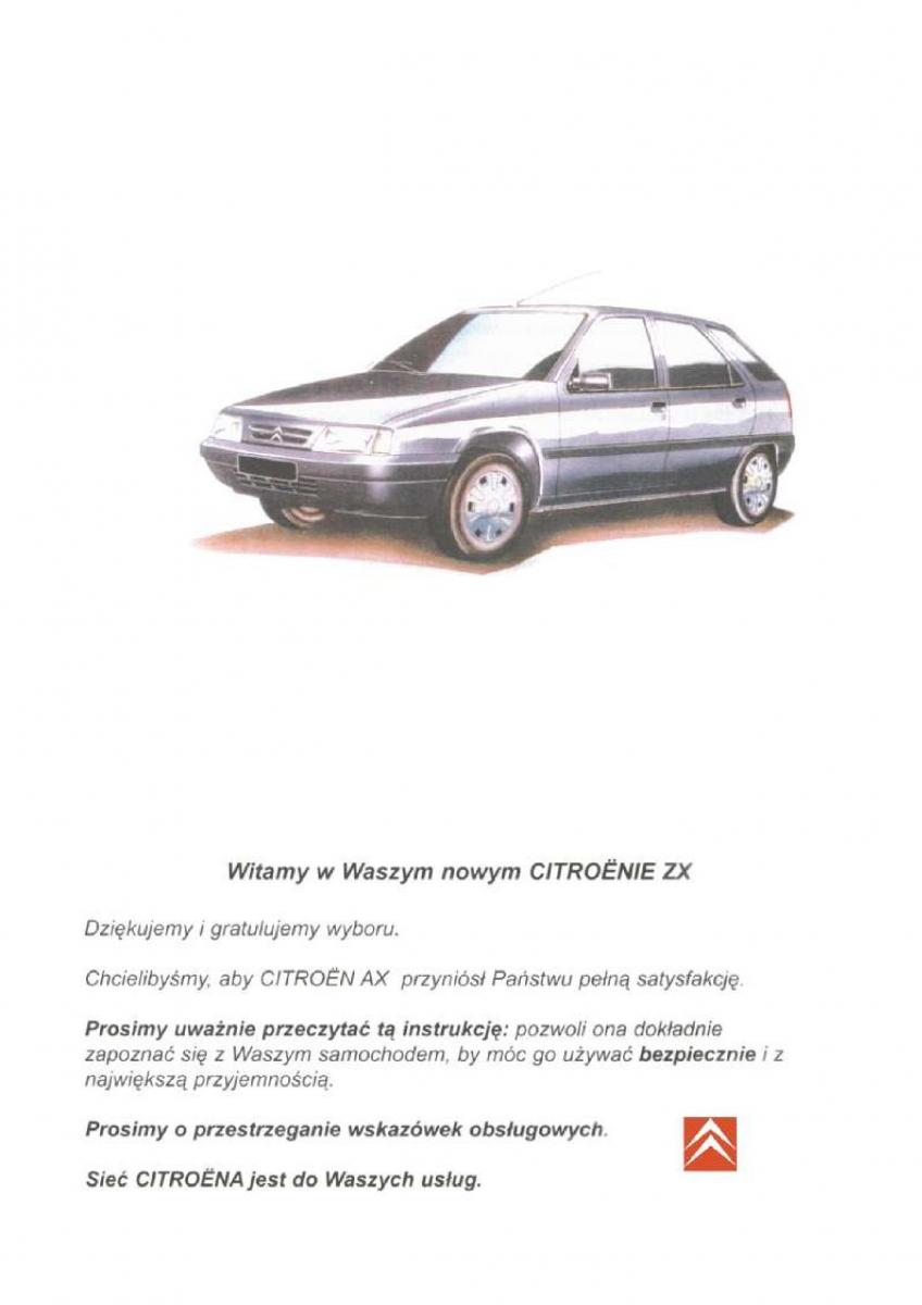 Citroen ZX instrukcja obslugi / page 2