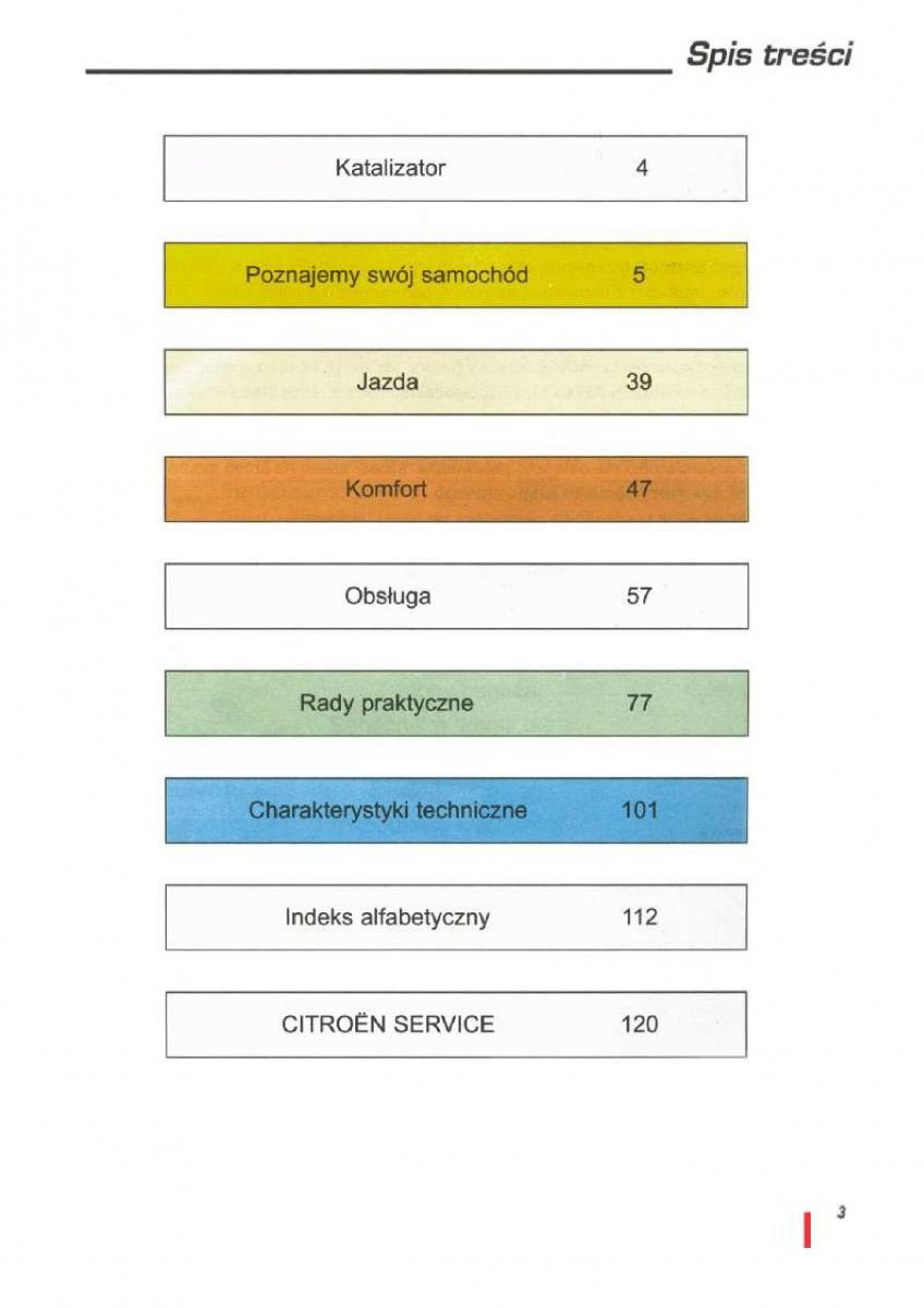 Citroen ZX instrukcja obslugi / page 4