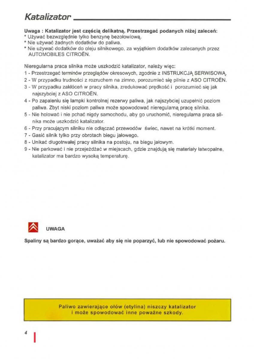 manual  Citroen ZX instrukcja / page 5