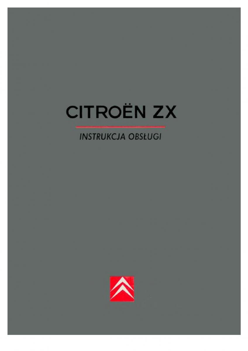 Citroen ZX instrukcja obslugi / page 1