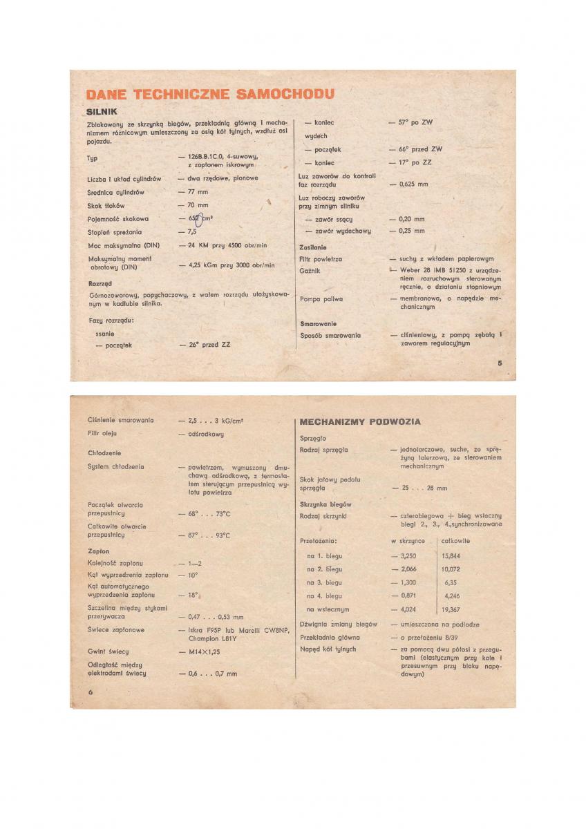 Fiat 126P maluch instrukcja obslugi / page 3