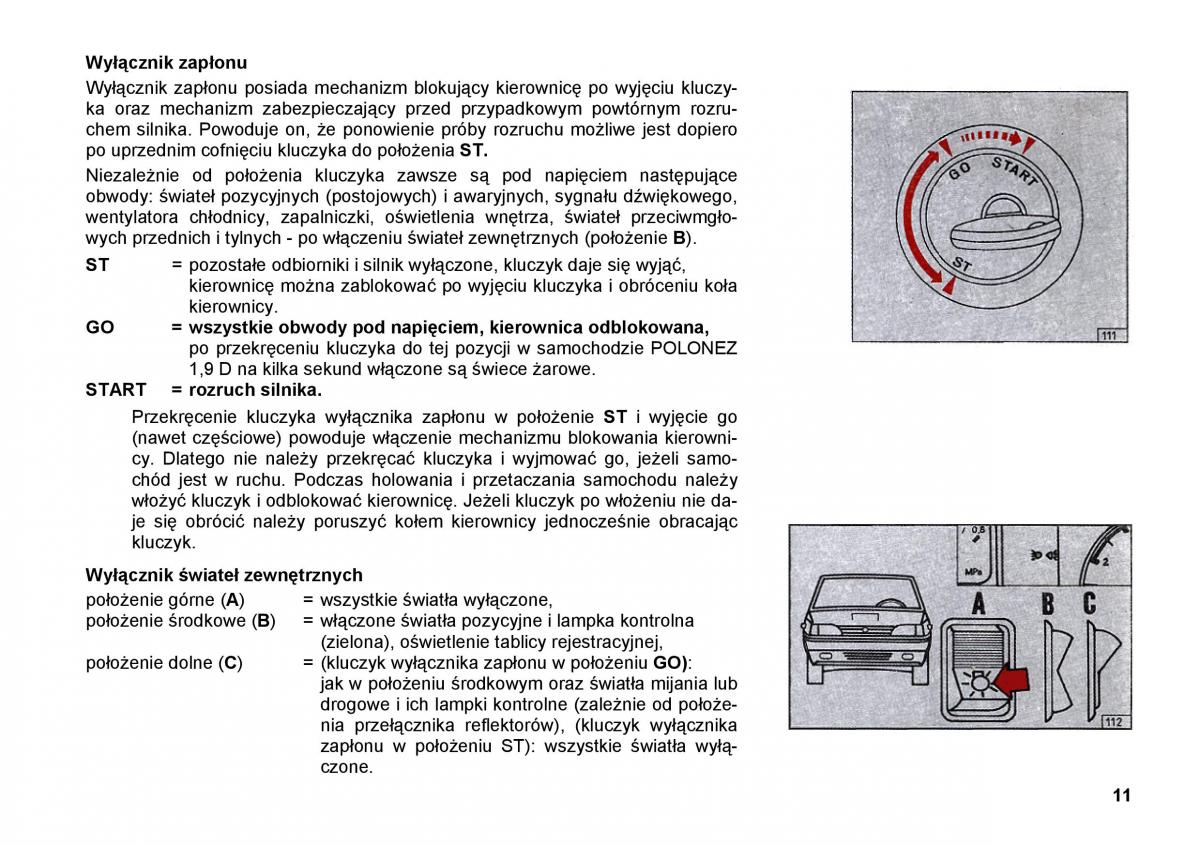manual  FSO Polonez instrukcja / page 19
