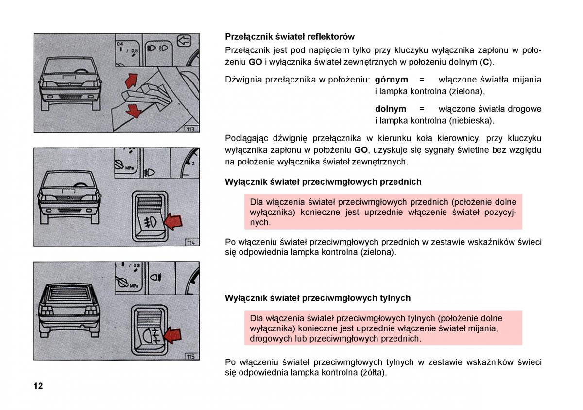 FSO Polonez instrukcja obslugi / page 20