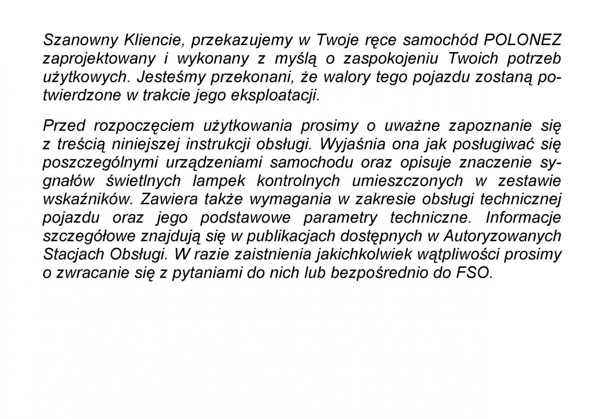 FSO Polonez instrukcja obslugi / page 7