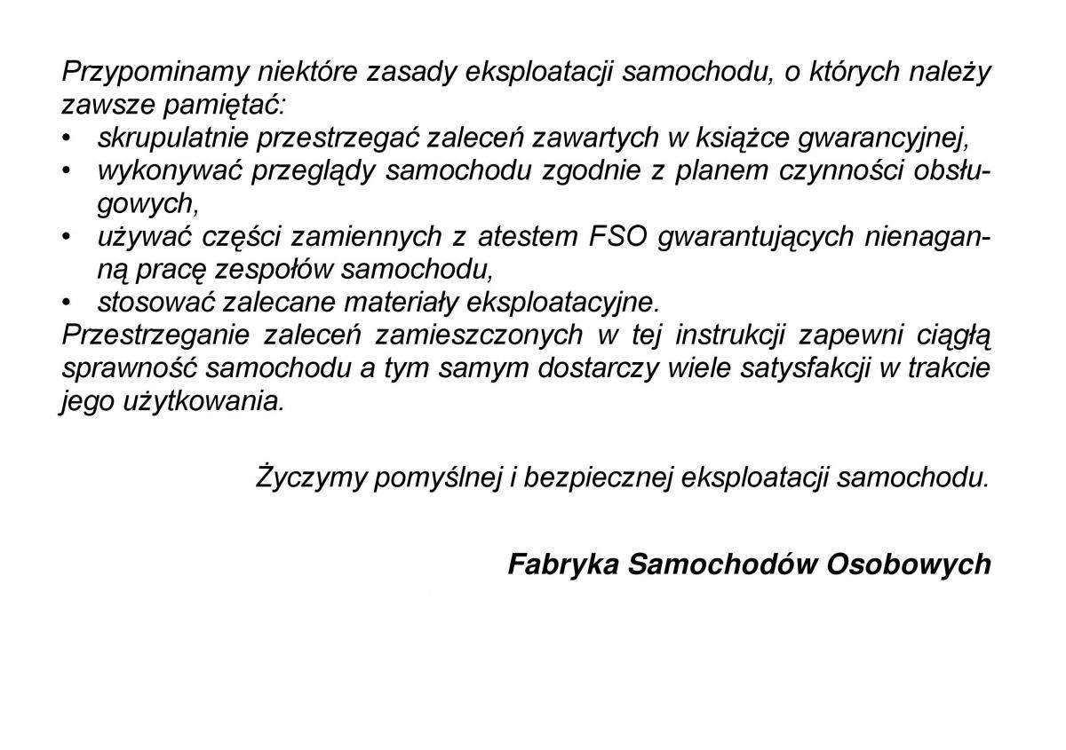 FSO Polonez instrukcja obslugi / page 8