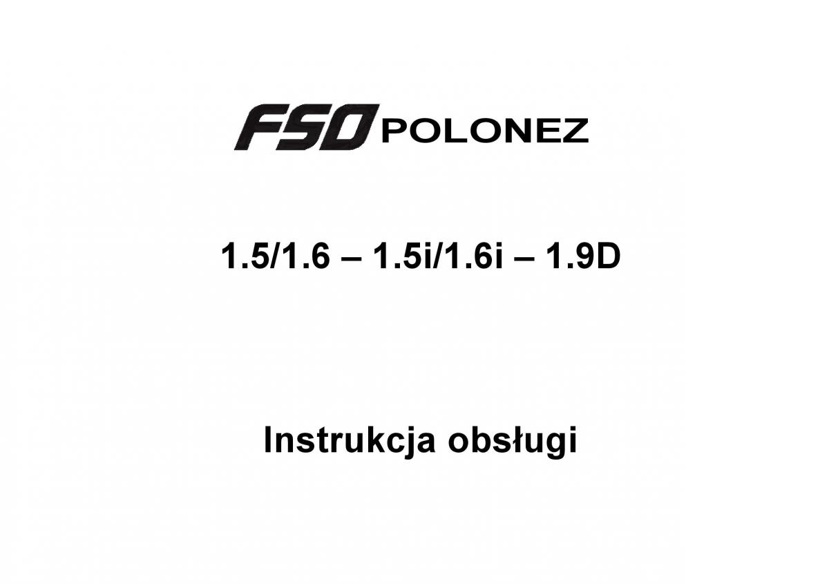 FSO Polonez instrukcja obslugi / page 3