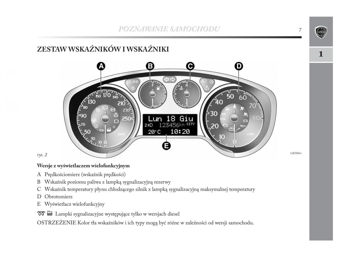 manual  Lancia Delta Chrysler Delta instrukcja / page 8