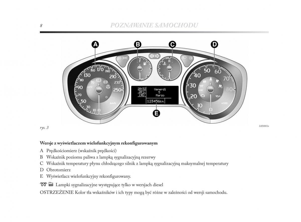 manual  Lancia Delta Chrysler Delta instrukcja / page 9