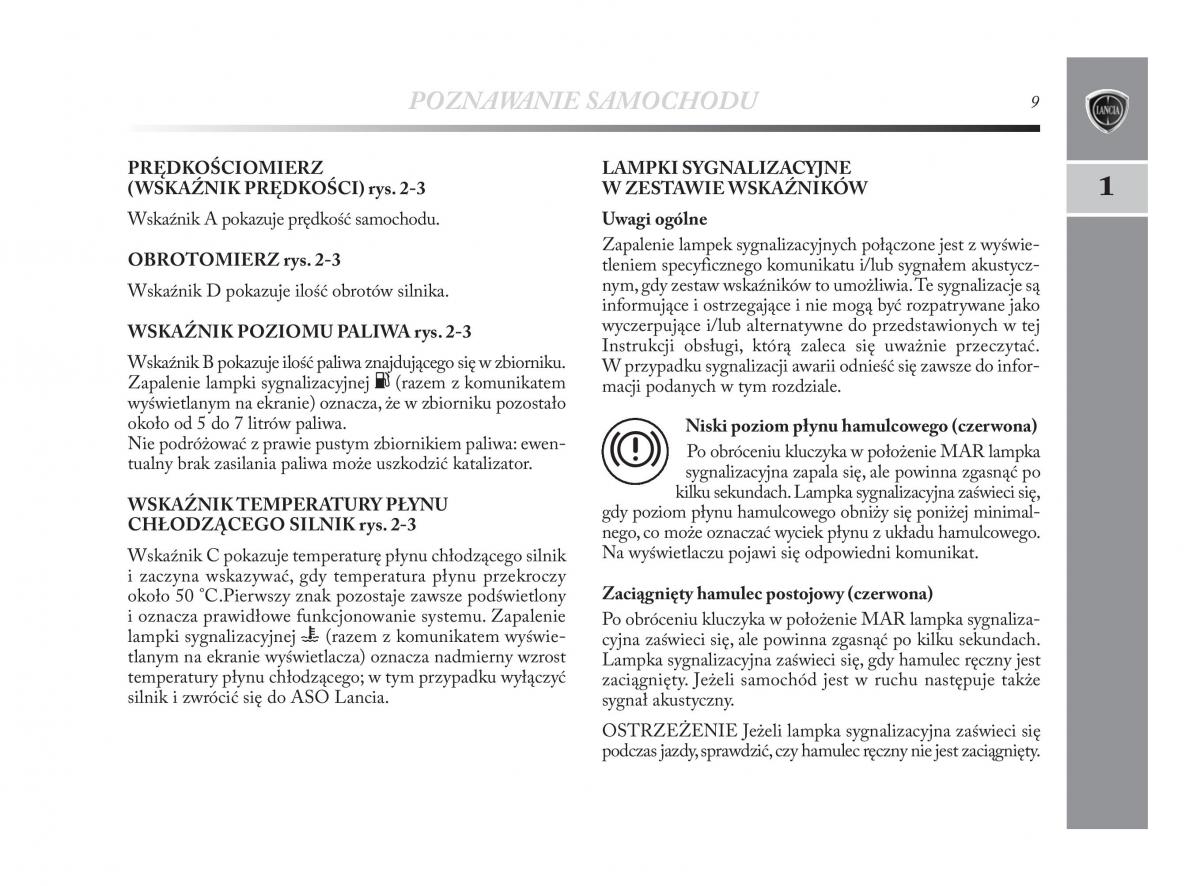 manual  Lancia Delta Chrysler Delta instrukcja / page 10