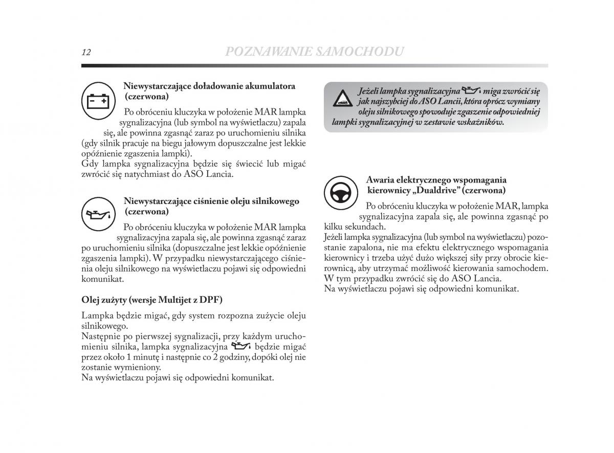 manual  Lancia Delta Chrysler Delta instrukcja / page 13