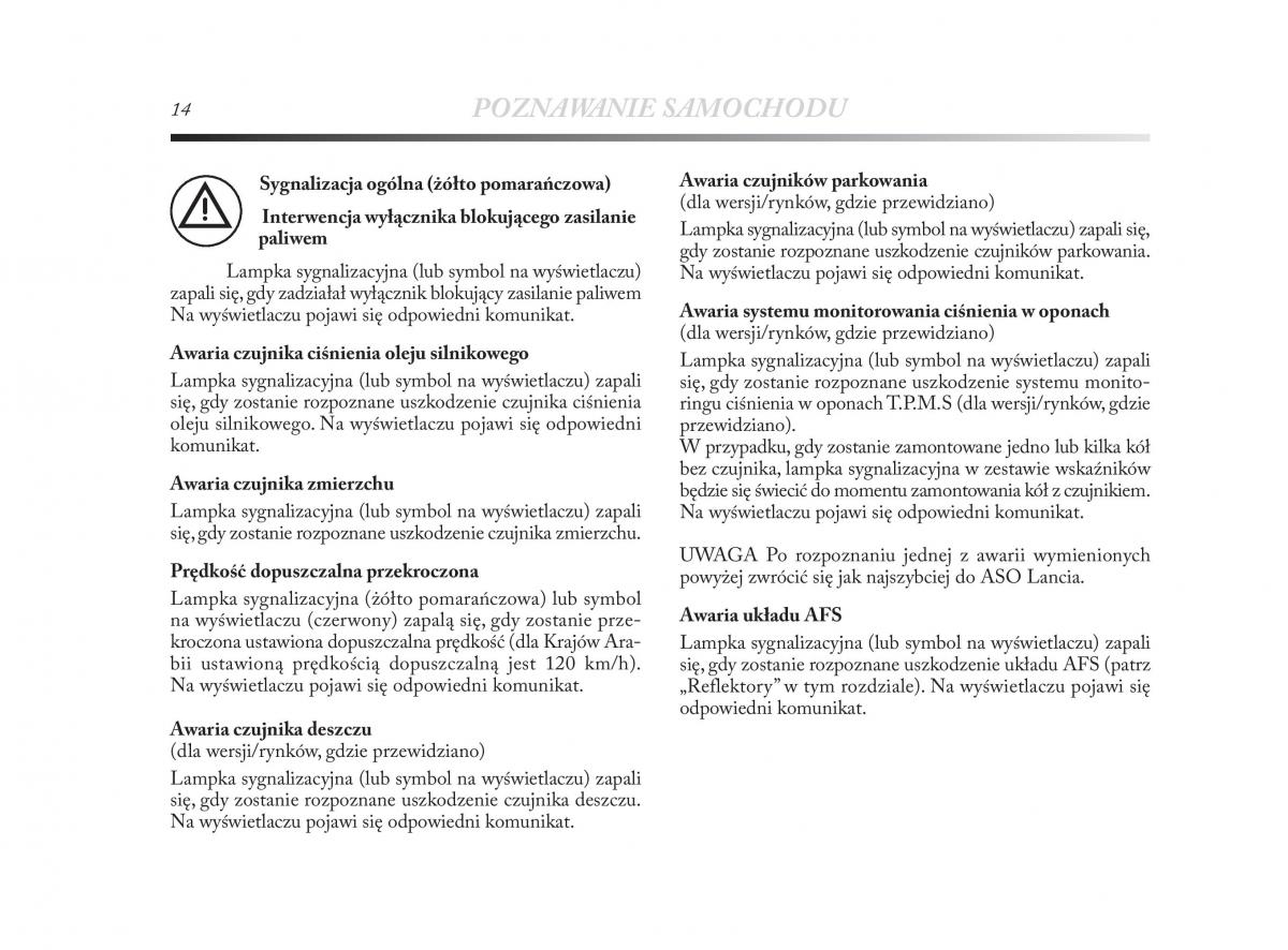 Lancia Delta Chrysler Delta instrukcja obslugi / page 15