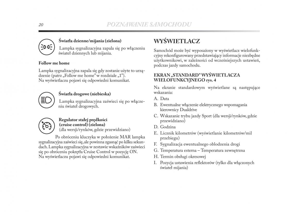 manual  Lancia Delta Chrysler Delta instrukcja / page 21