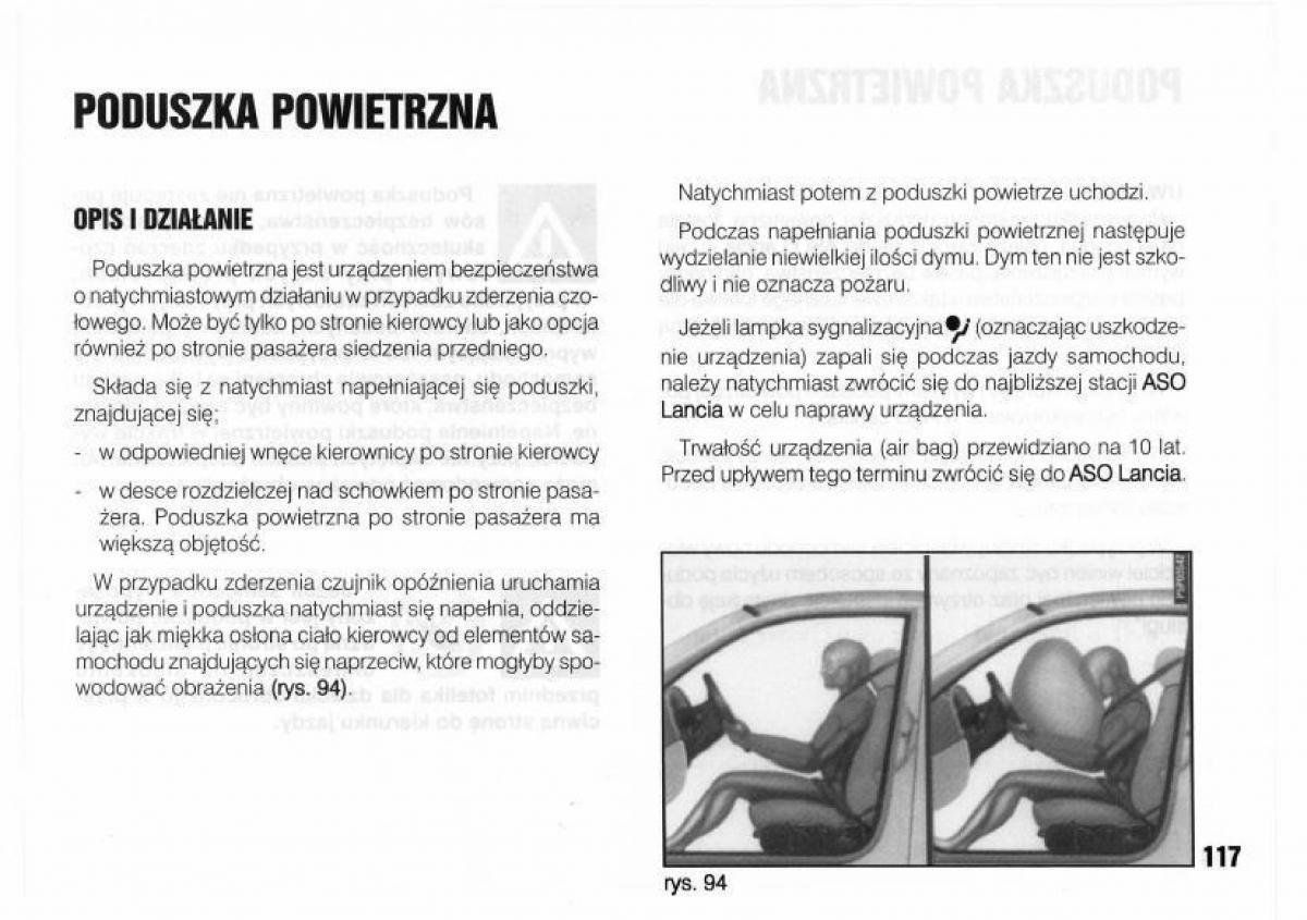 Lancia Kappa instrukcja obslugi / page 119