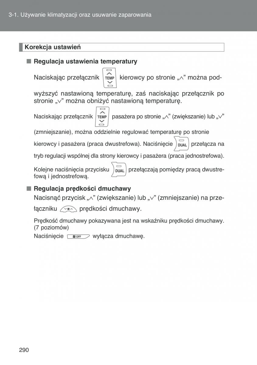 Toyota Auris I 1 instrukcja obslugi / page 292