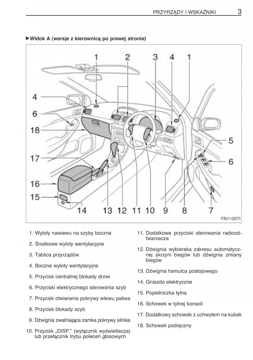 manual  Toyota Avensis II 2 instrukcja / page 10