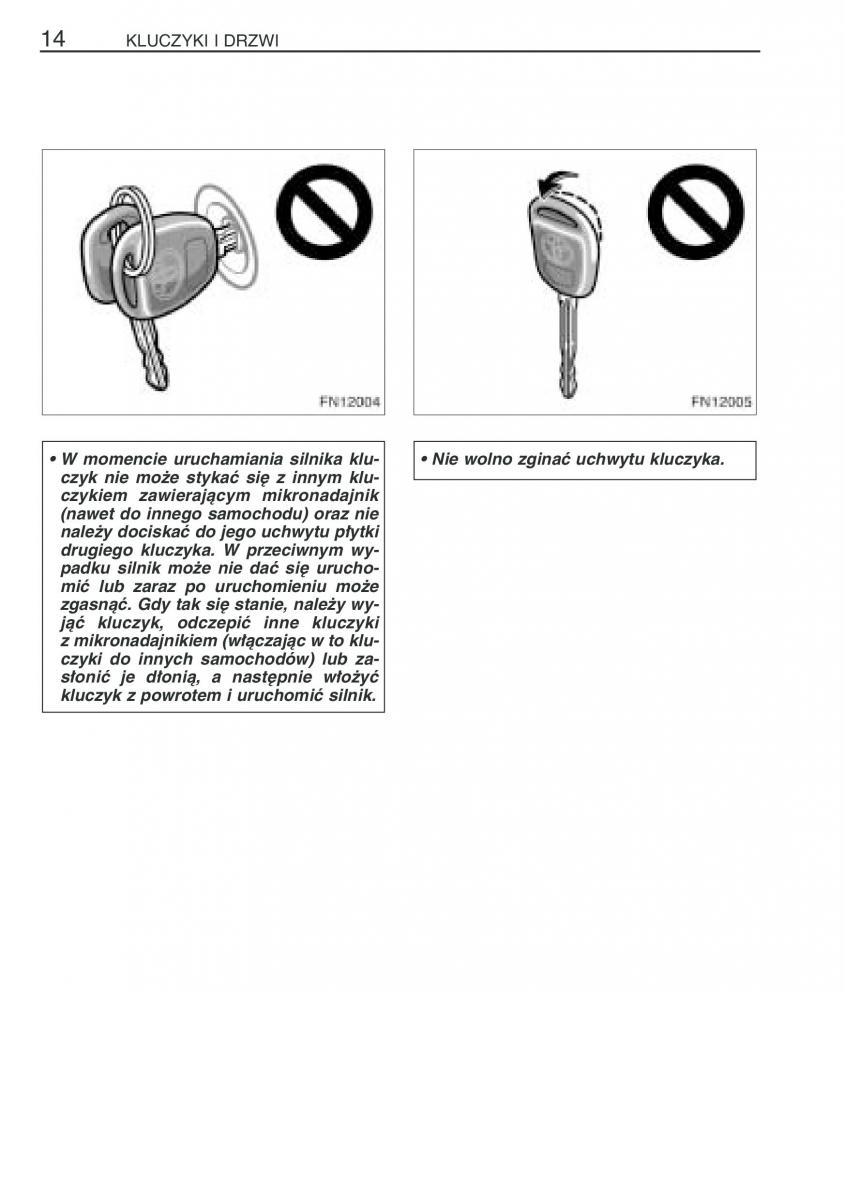 manual  Toyota Avensis II 2 instrukcja / page 21