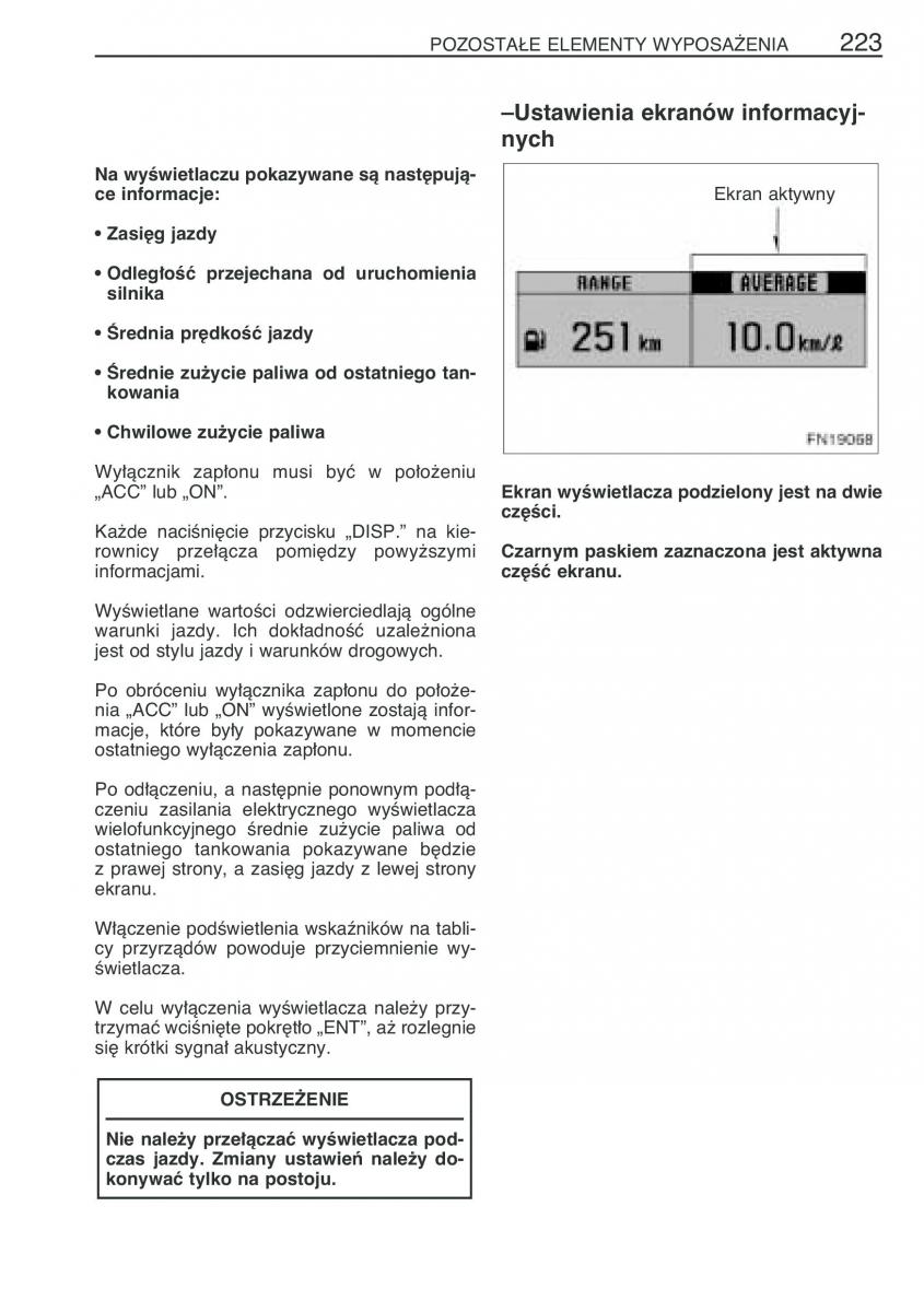 manual Toyota Avensis Toyota Avensis II 2 instrukcja / page 230