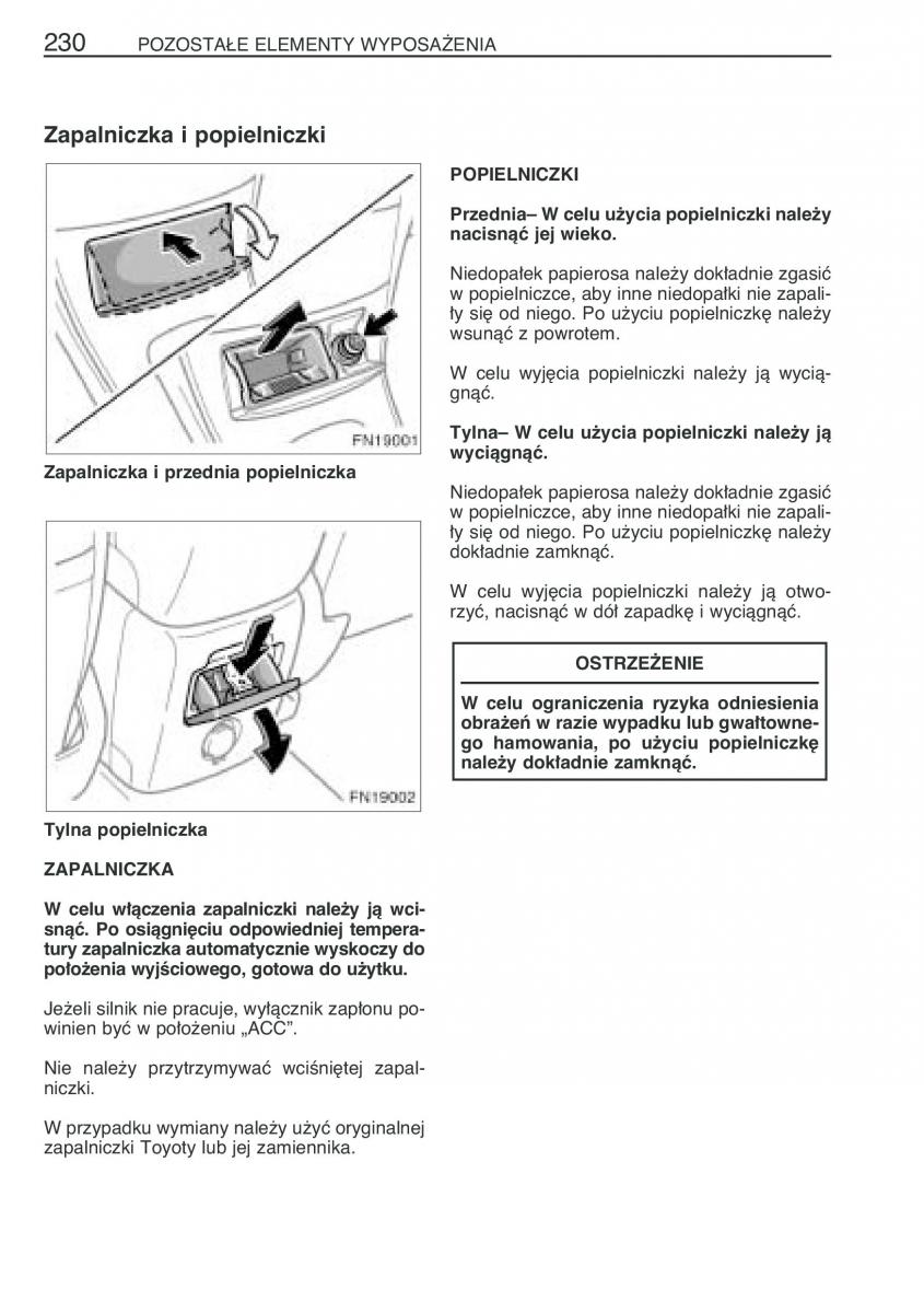 manual Toyota Avensis Toyota Avensis II 2 instrukcja / page 237
