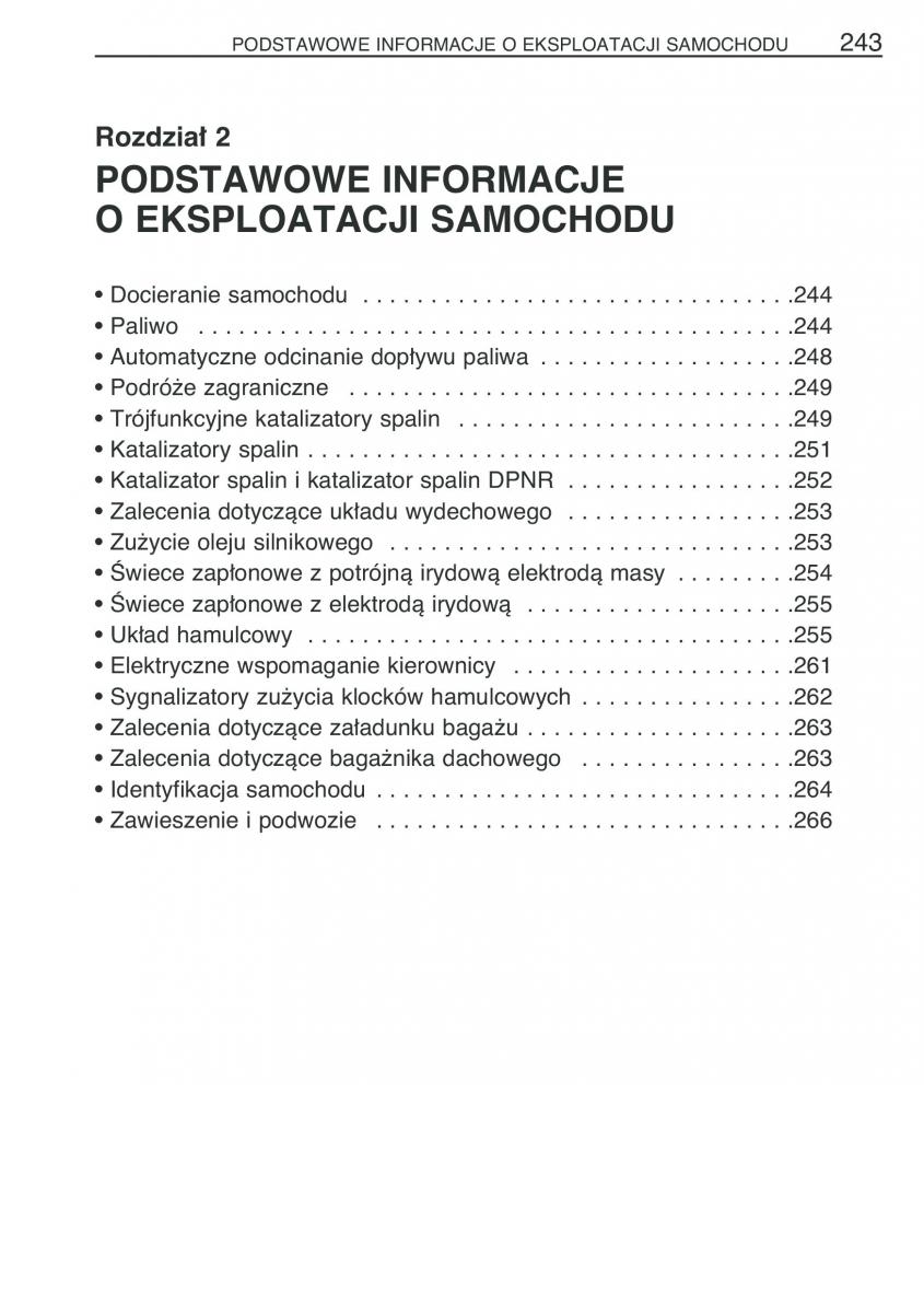 manual Toyota Avensis Toyota Avensis II 2 instrukcja / page 250