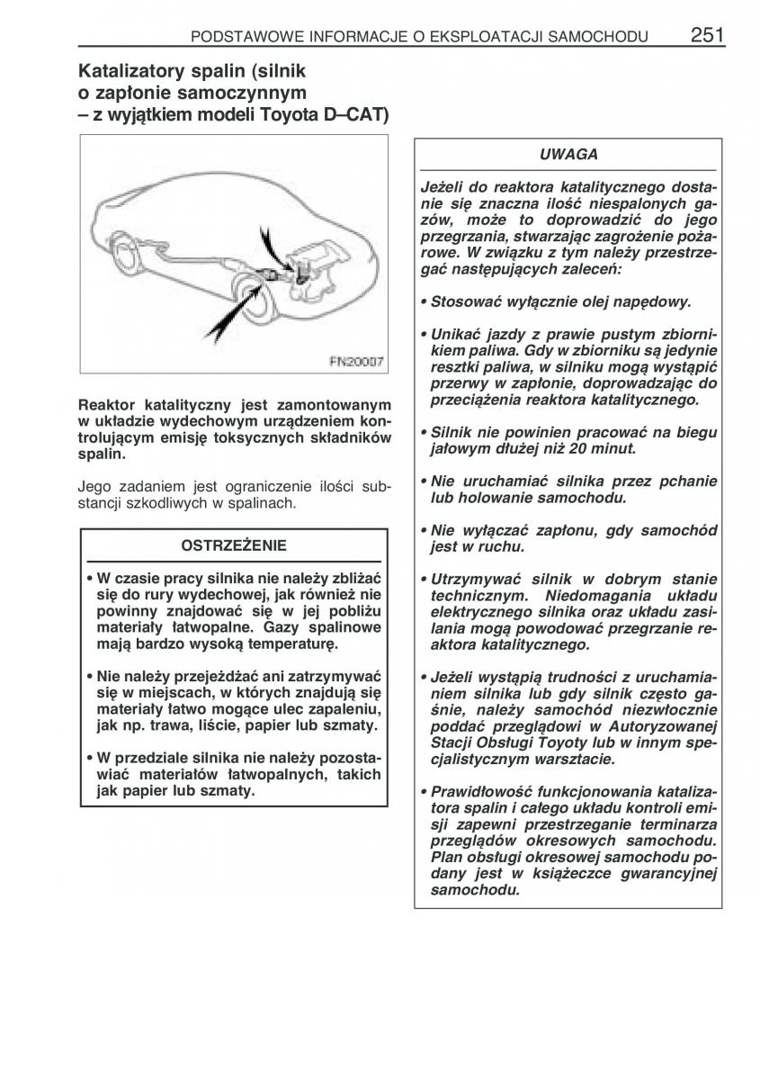 manual Toyota Avensis Toyota Avensis II 2 instrukcja / page 258
