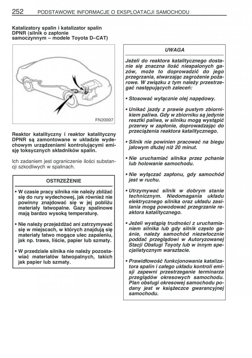 manual Toyota Avensis Toyota Avensis II 2 instrukcja / page 259