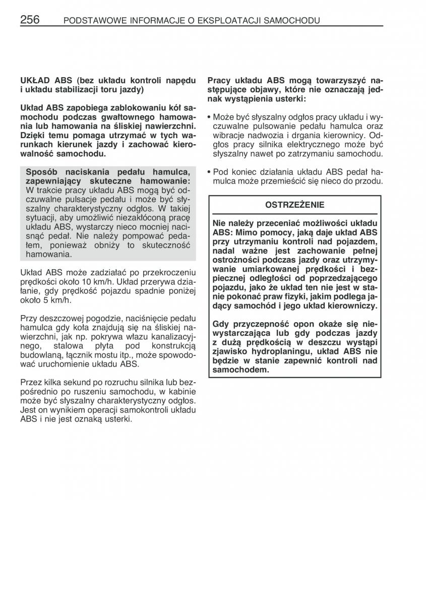manual Toyota Avensis Toyota Avensis II 2 instrukcja / page 263