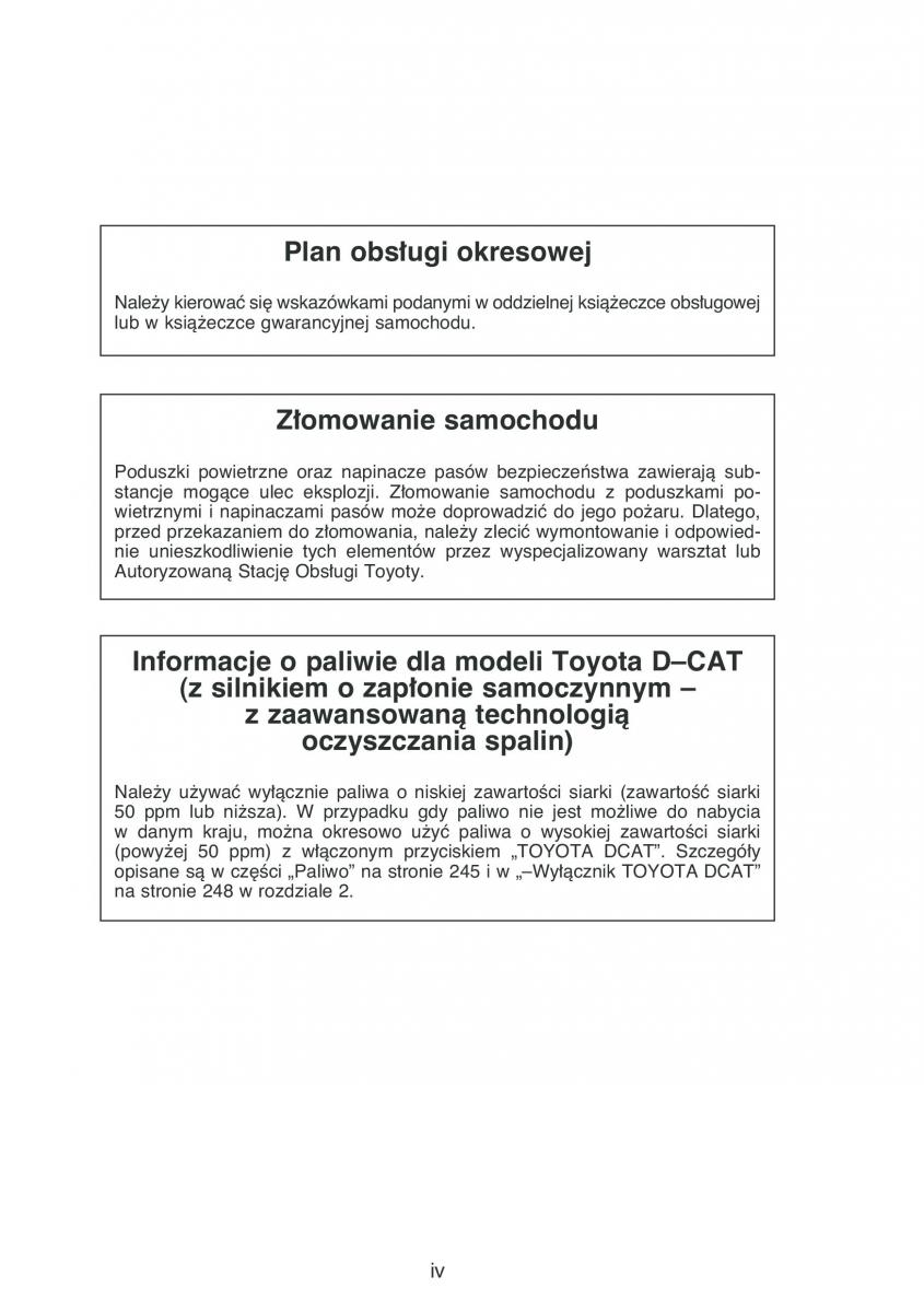 manual  Toyota Avensis II 2 instrukcja / page 5