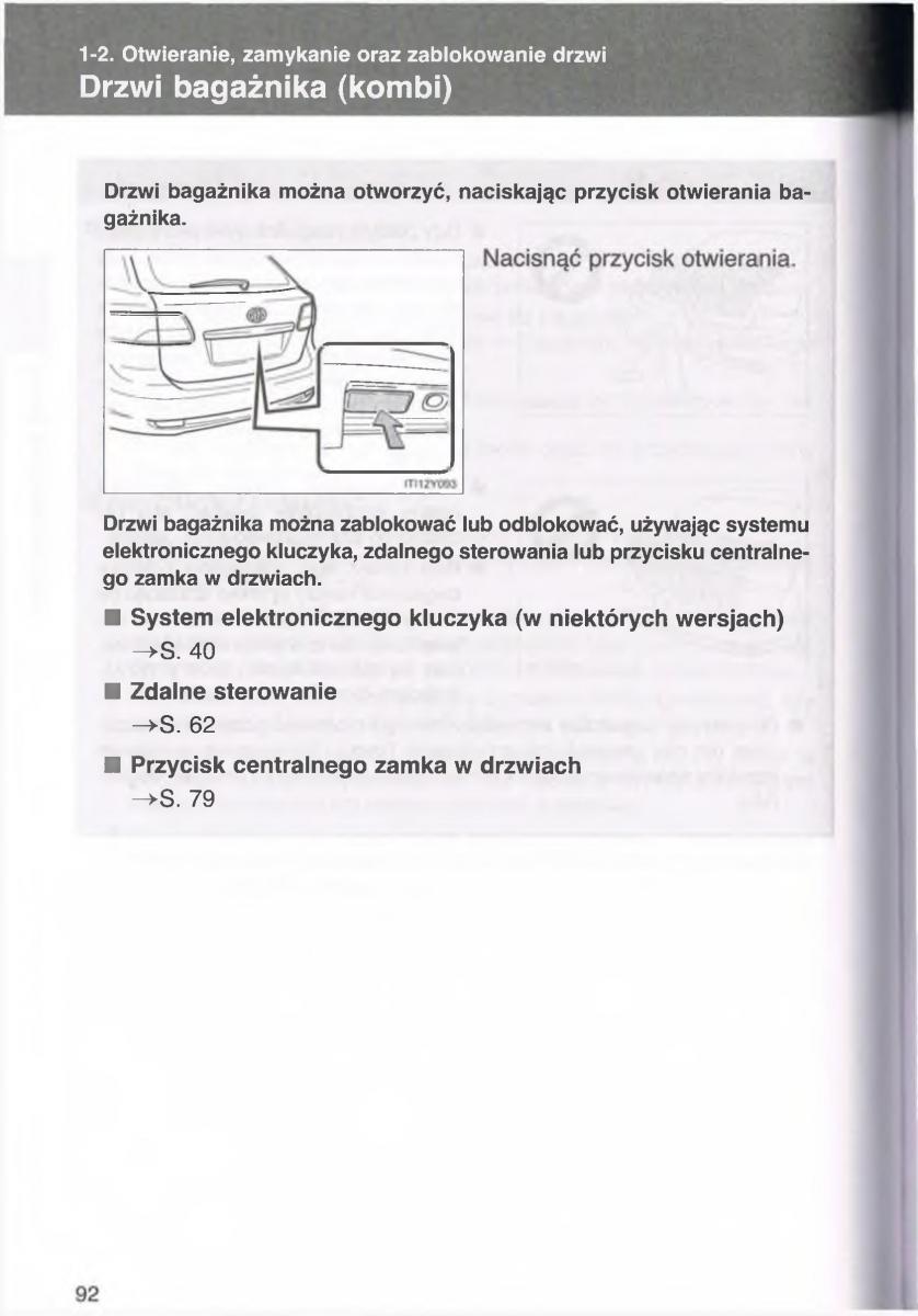 Toyota Avensis III 3 instrukcja obslugi czesc1 / page 91