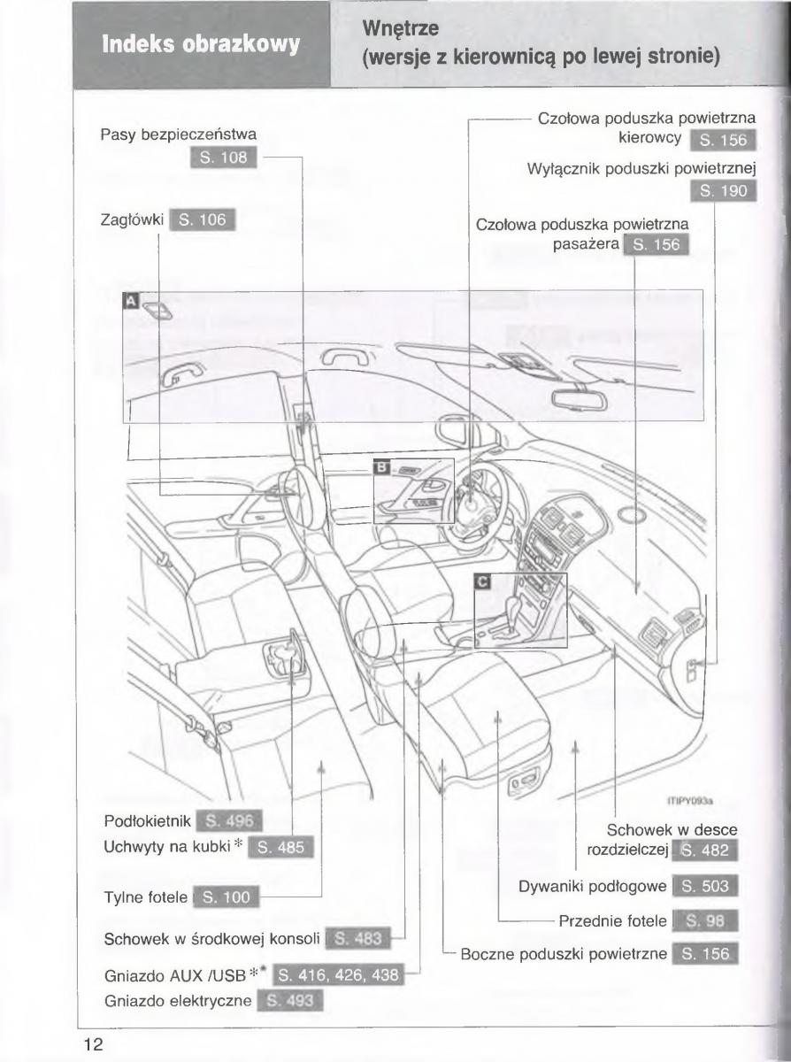 manual  Toyota Avensis III 3 instrukcja czesc1 / page 13